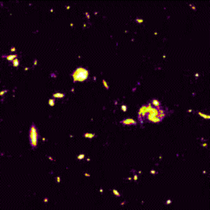 a deep field view of the universe filled with galaxies